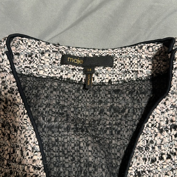 Maje Eldina Metallic Tweed Crossover Dress - Picture 11 of 13